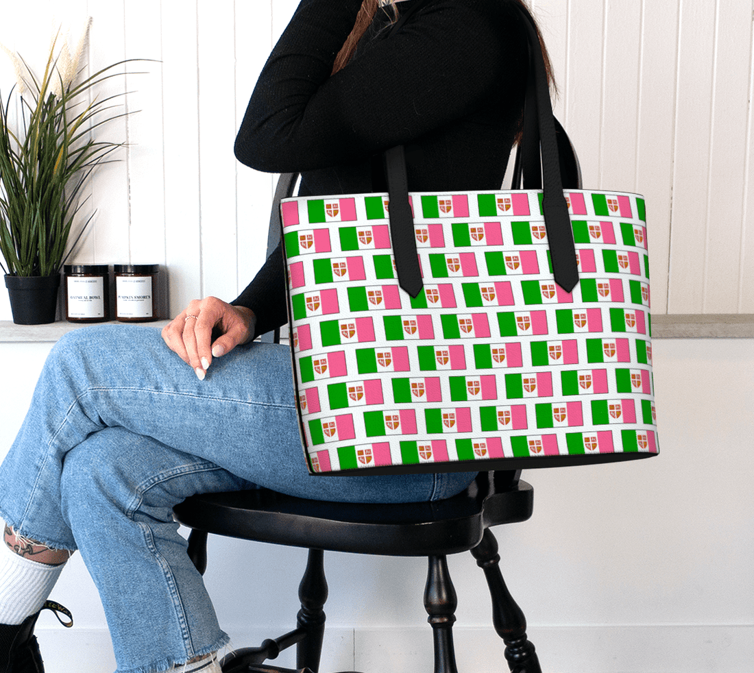 Newfoundland Flag Pattern Tote Bag – Newfoundland Travel & Gift Tote - Newfinese Please