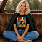 Retro Comic Raincoat T-Shirt — “RDF Again” Pop Art Tee - Newfineseplease.ca
