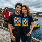 Retro Comic Raincoat T-Shirt — “RDF Again” Pop Art Tee - Newfineseplease.ca