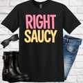Right Saucy T-Shirt — Fun Pink & Yellow Graphic Tee - Newfinese Please