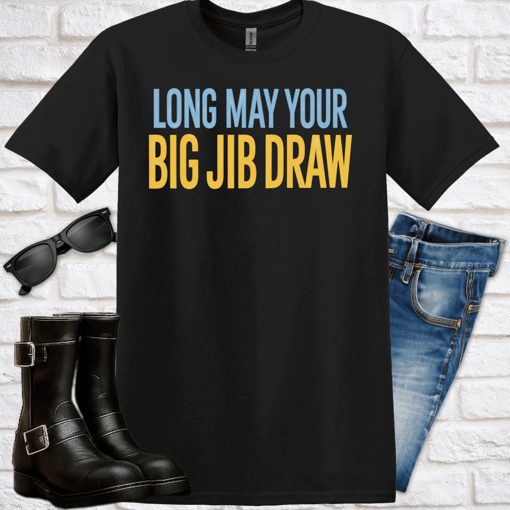 Sailing T-Shirt - "Long May Your Big Jib Draw" Nautical Sailing Tee - Newfinese Please