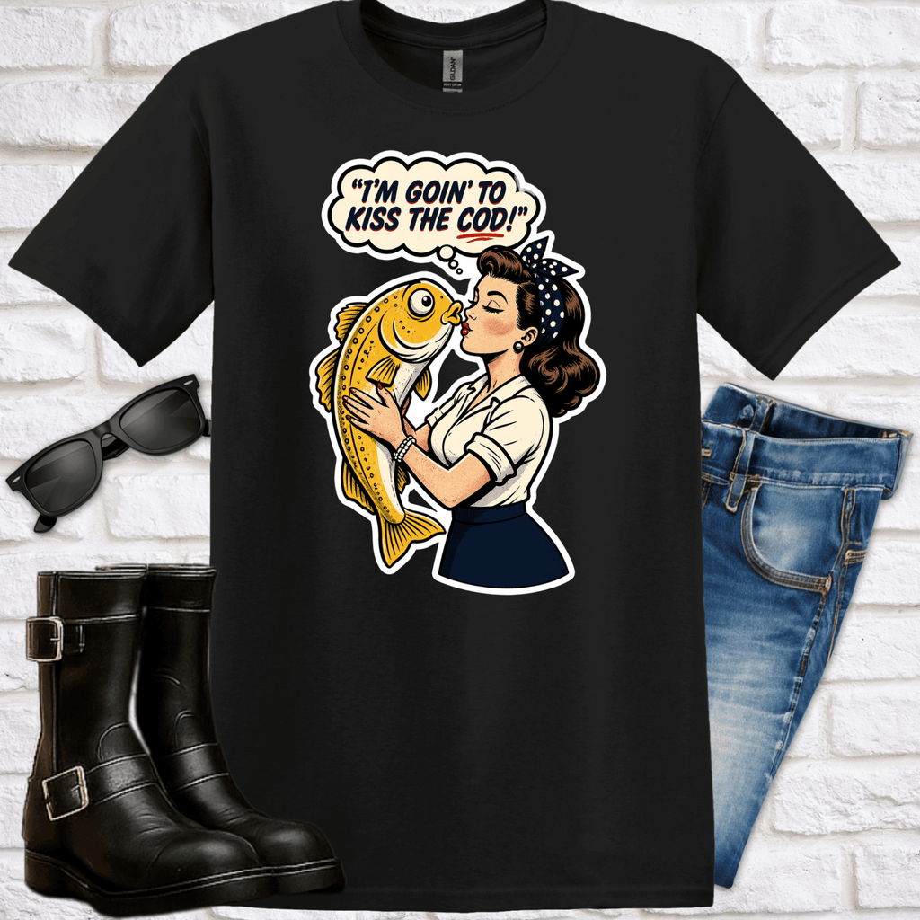 “Screech - In Cod Kiss T-Shirt – Funny Newfoundland Tradition Tee (Women’s Version)” - Newfinese Please