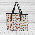 Screeched In Newfoundland Tote Bag – Rum, Cod & Kiss Pattern Travel & Gift Tote - Newfinese Please