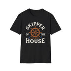 Skipper House Nautical T-Shirt — Captain Wheel & Anchors Crew Tee - Newfineseplease.ca
