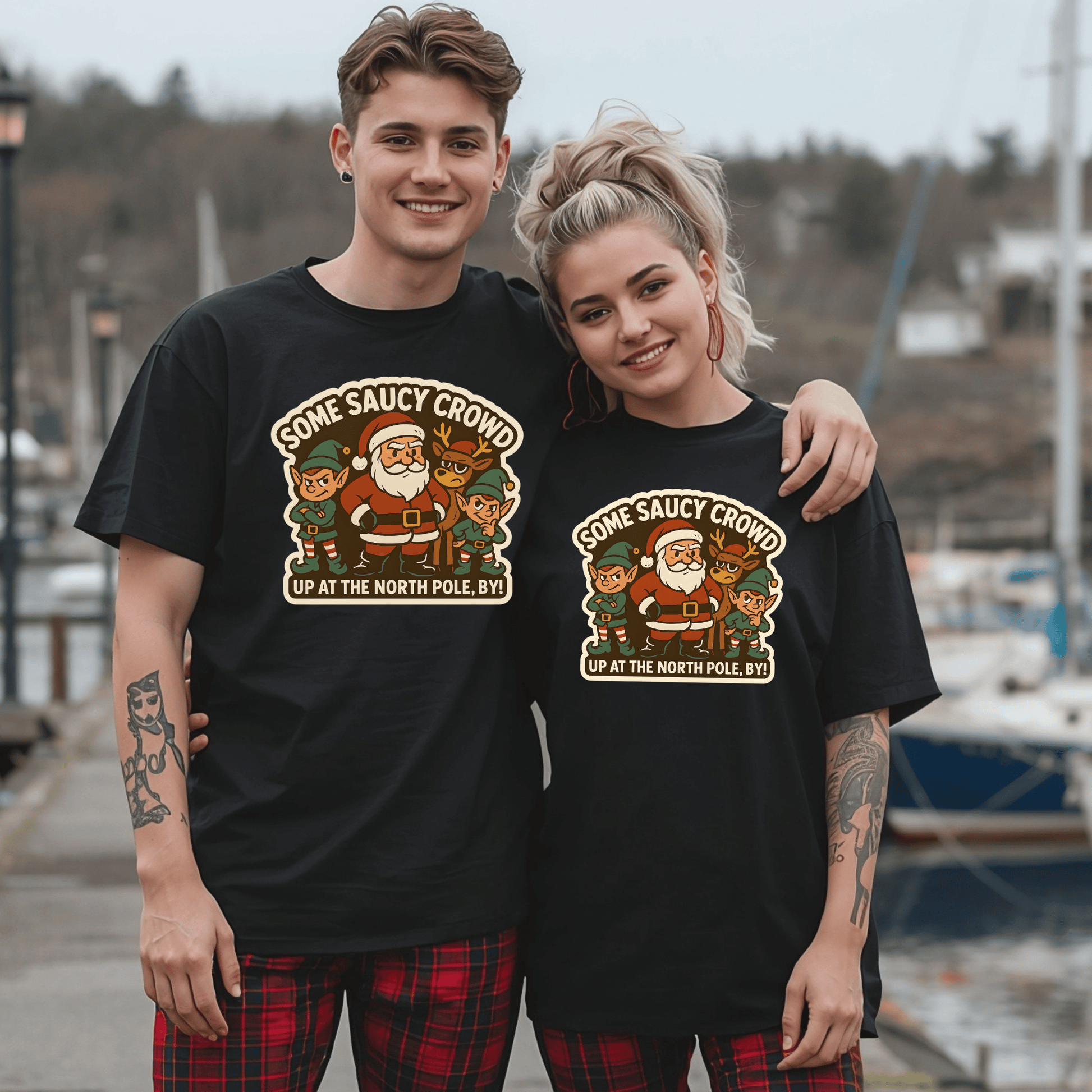 "Some Saucy Crowd Up at the North Pole, B’y!" T-Shirt - Newfinese Please