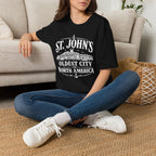 St. John's Landmark T-Shirt — Oldest City North America Souvenir - Newfineseplease.ca