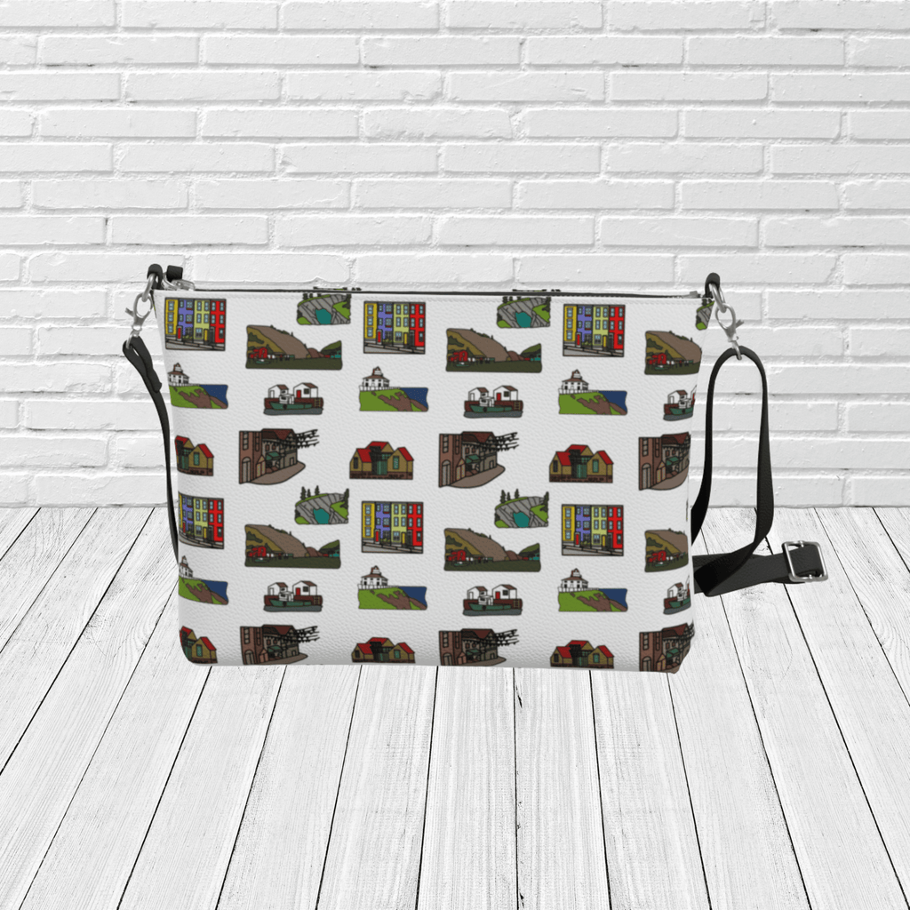 St. John’s Newfoundland Crossbody – Jellybean Row & Landmark Travel Purse - Newfinese Please