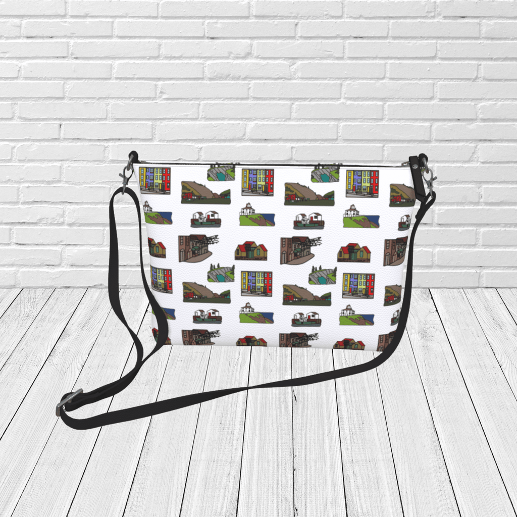 St. John’s Newfoundland Crossbody – Jellybean Row & Landmark Travel Purse - Newfinese Please