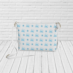 Starfish & Newfoundland Pattern Crossbody – Coastal Beach Travel Purse - Newfinese Please