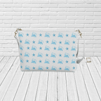 Starfish & Newfoundland Pattern Crossbody – Coastal Beach Travel Purse - Newfinese Please