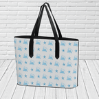 Starfish & Newfoundland Pattern Tote Bag – Coastal Beach Travel Tote - Newfinese Please