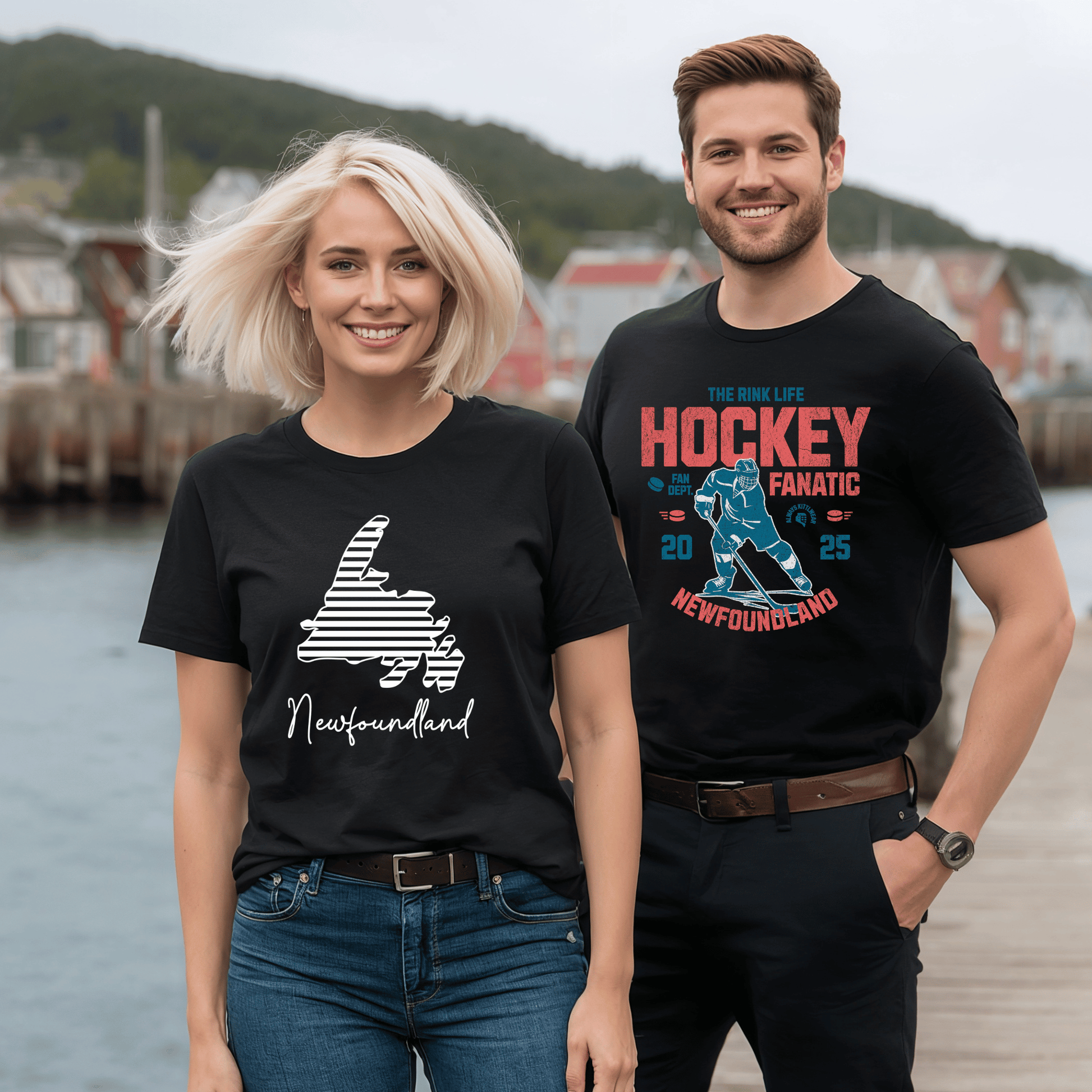 "Striped Newfoundland" T-Shirt - Newfinese Please