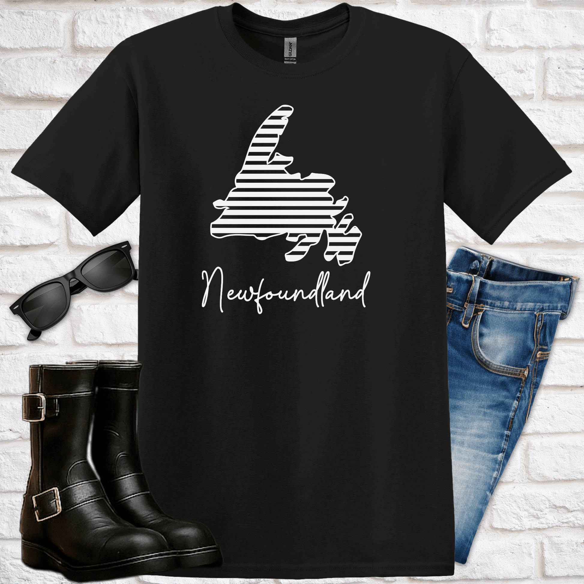 "Striped Newfoundland" T-Shirt - Newfinese Please