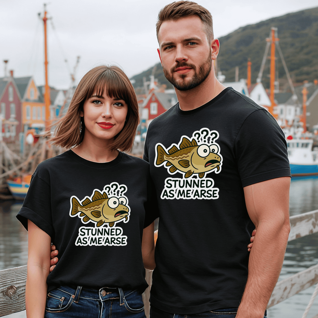 "Stunned As Me'Arse" Cod Tee - Newfinese Please