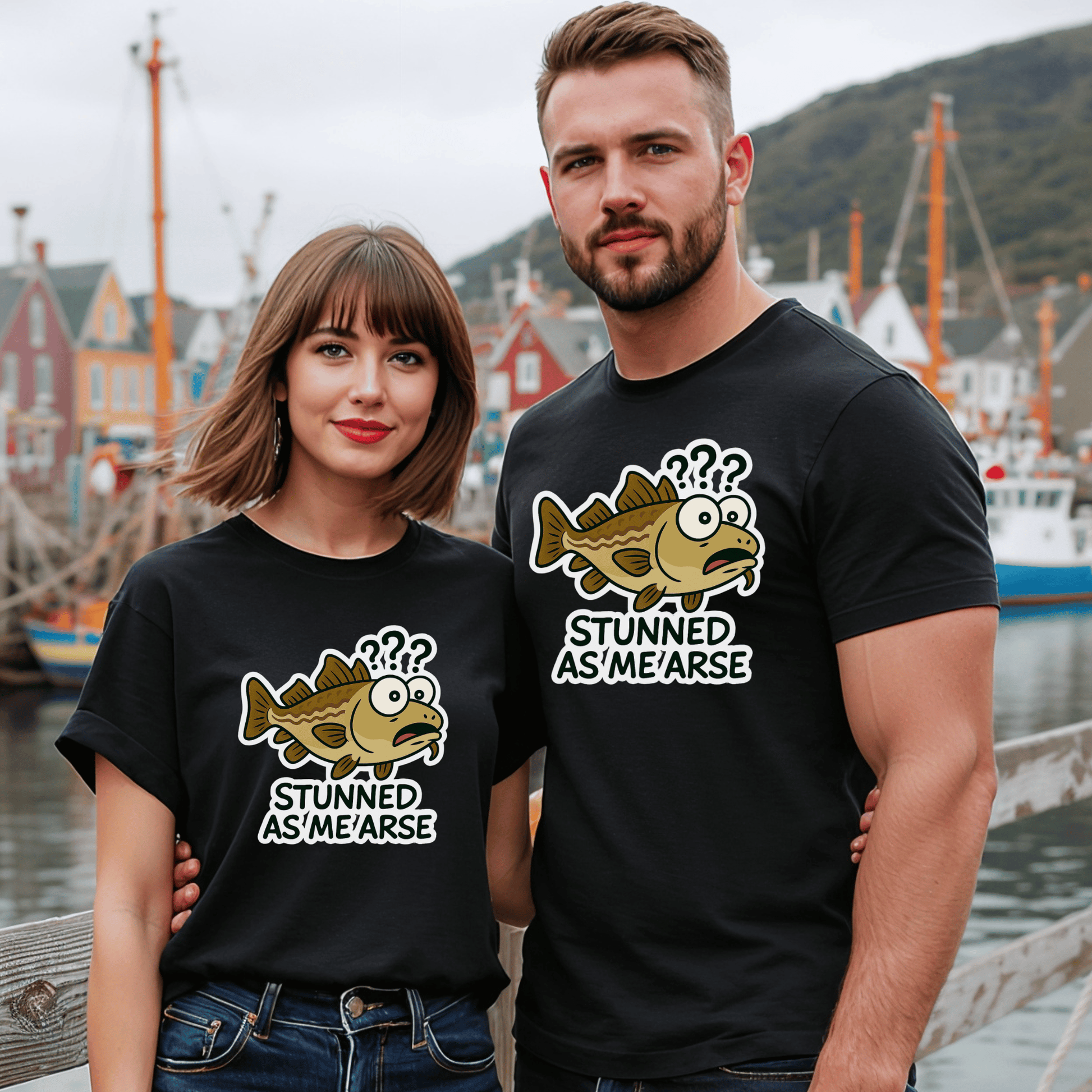 "Stunned As Me'Arse" Cod Tee - Newfinese Please