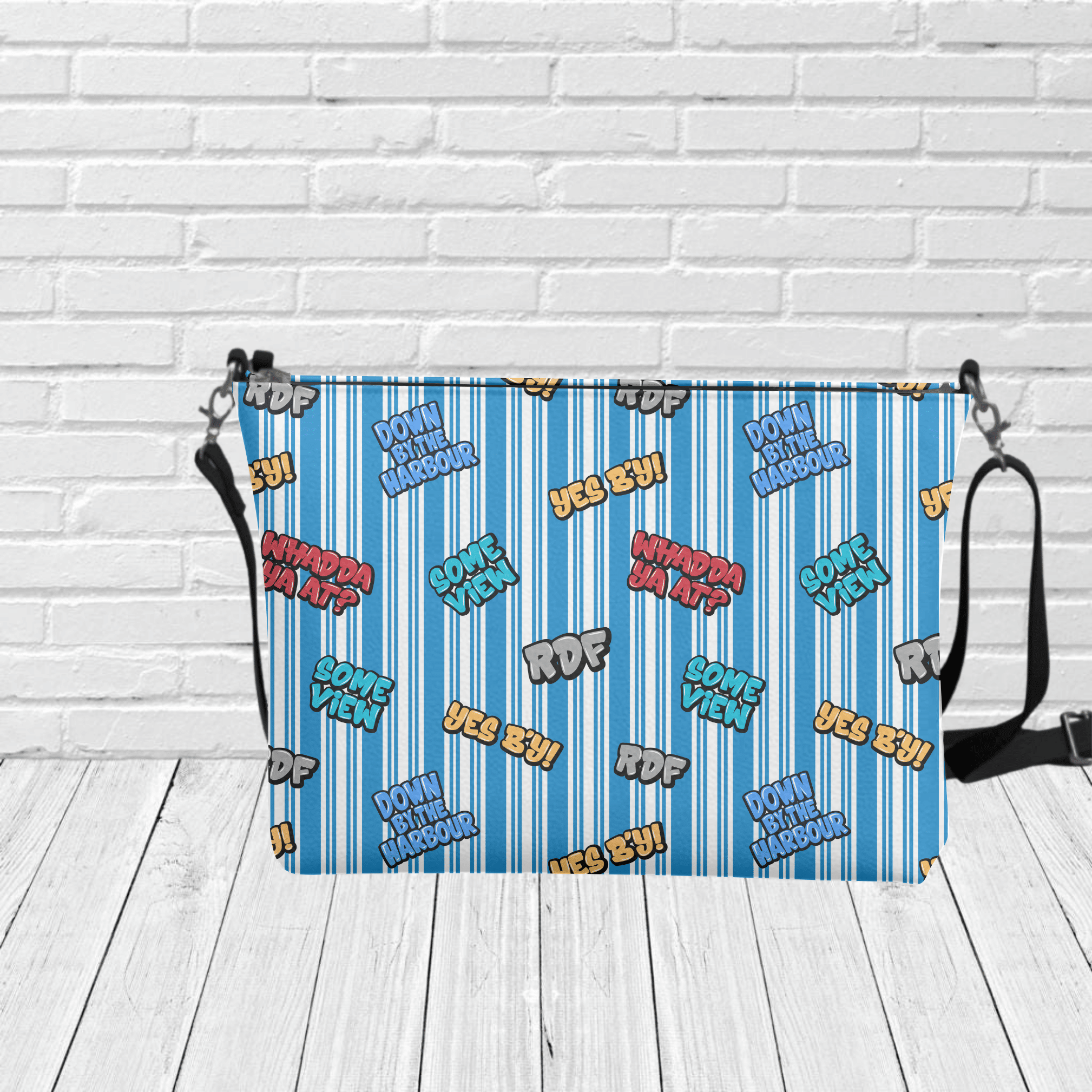 "Talk of the Harbour" Striped Crossbody - Newfineseplease.ca