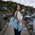 "Talk of the Harbour" Striped Tote - Newfineseplease.ca