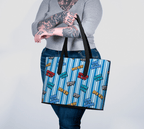 T"alk of the Town" Striped Tote - Newfineseplease.ca