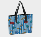 T"alk of the Town" Striped Tote - Newfineseplease.ca