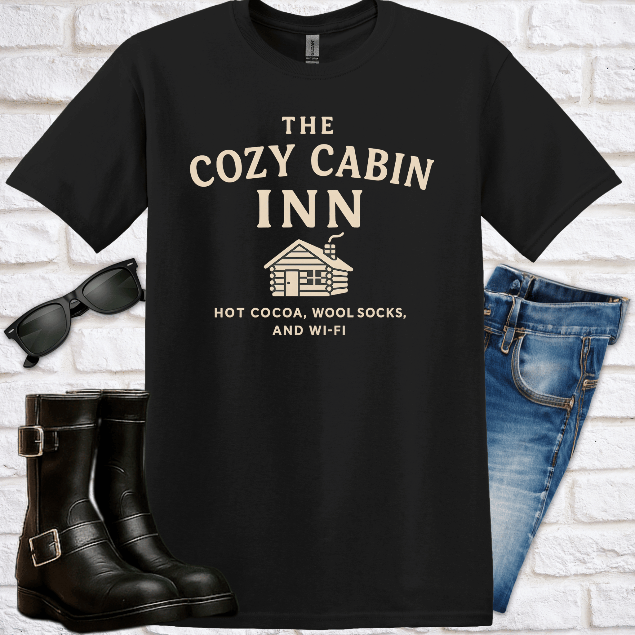 The Cozy Cabin Inn T-Shirt - Newfinese Please