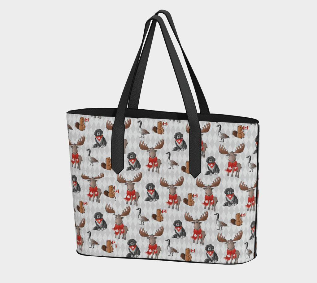Tote w Canadian Critters - Newfinese Please