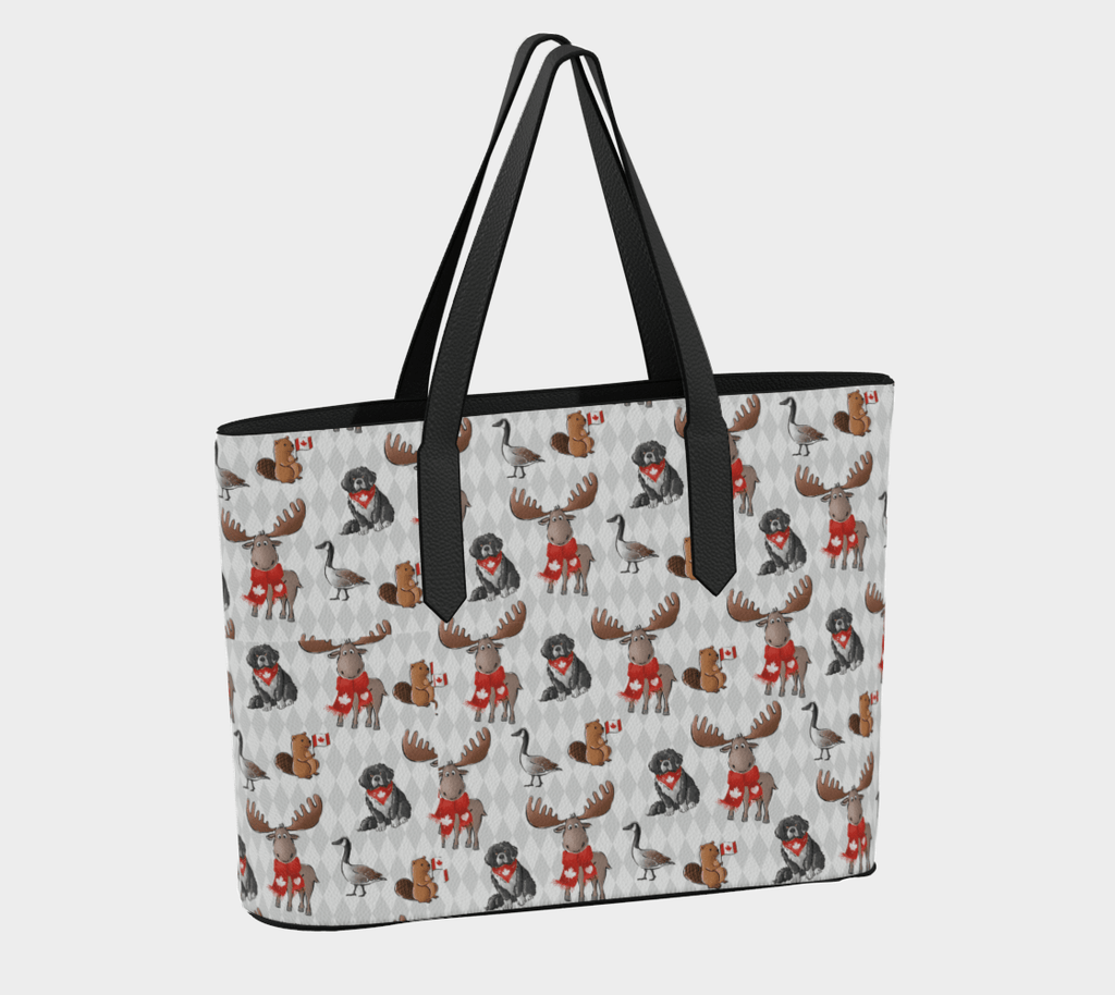 Tote w Canadian Critters - Newfinese Please