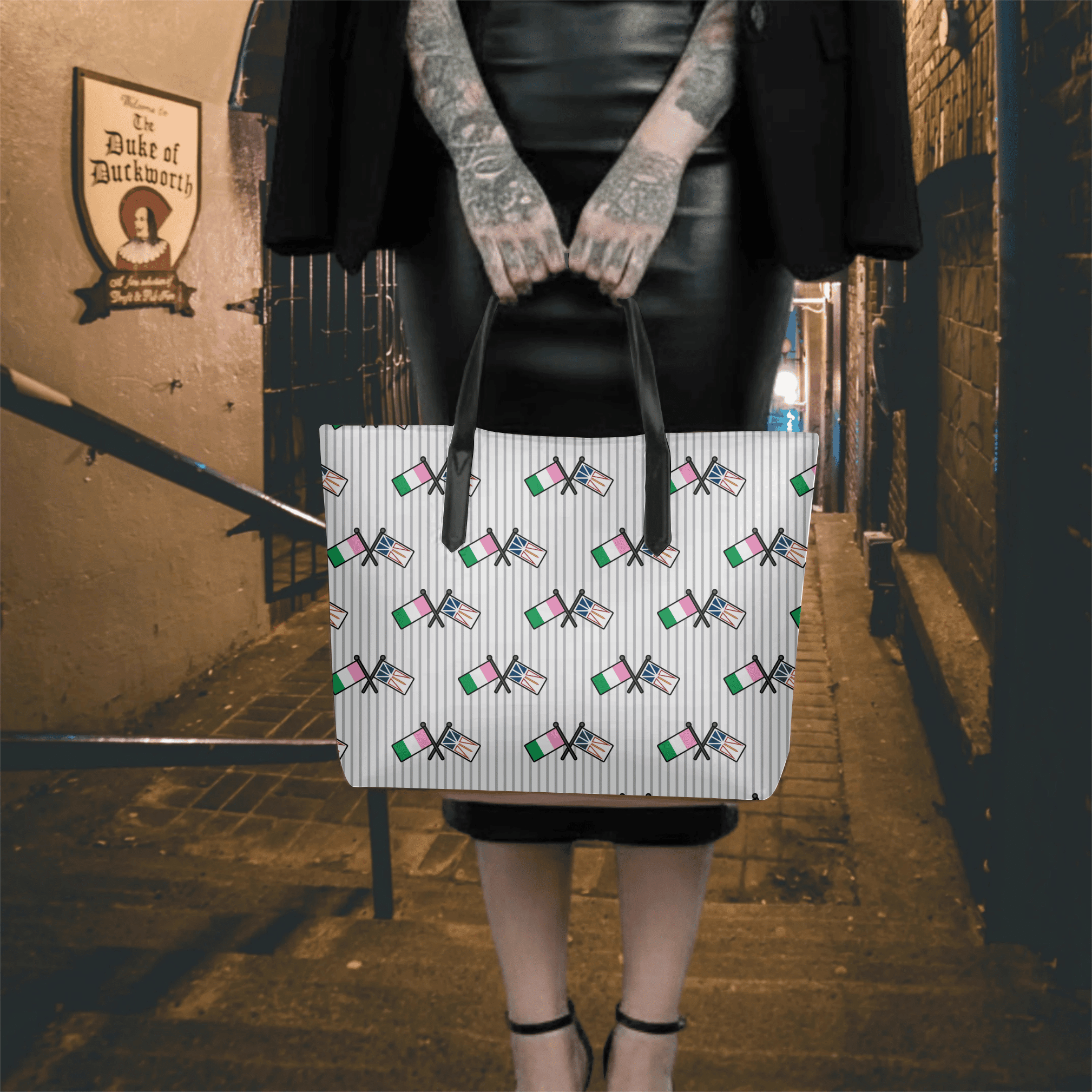 "Two Flags" Tote - Newfineseplease.ca