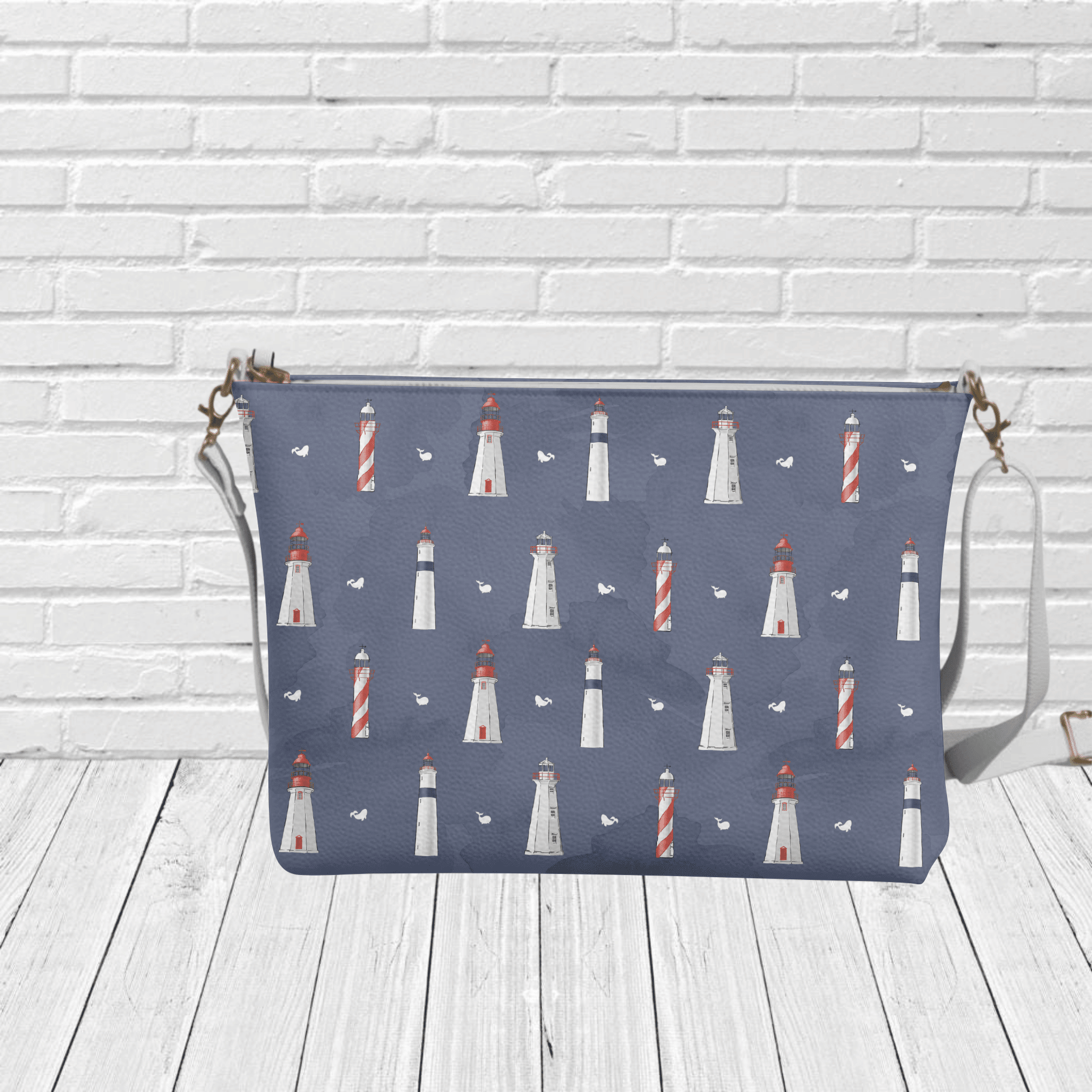 "Watercolour Lighthouses" Crossbody - Newfineseplease.ca