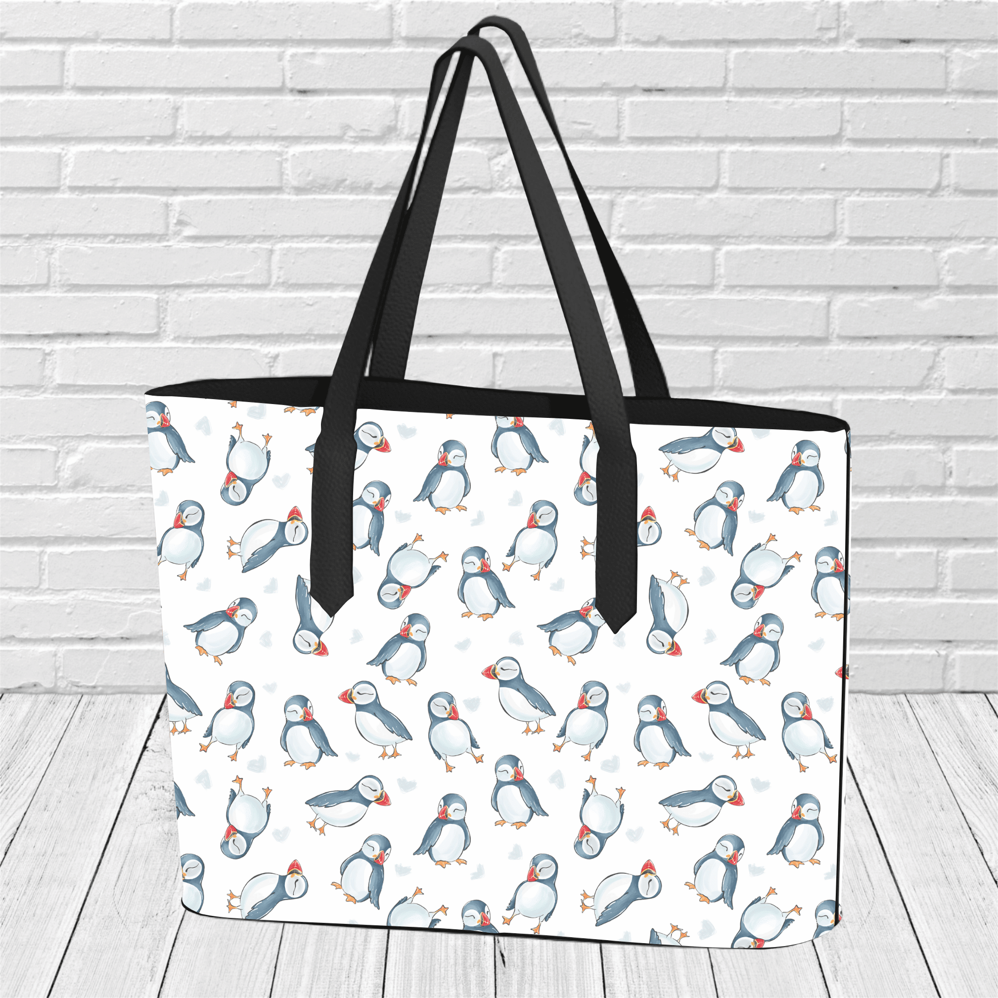"Watercolour Puffins" Tote - Newfineseplease.ca