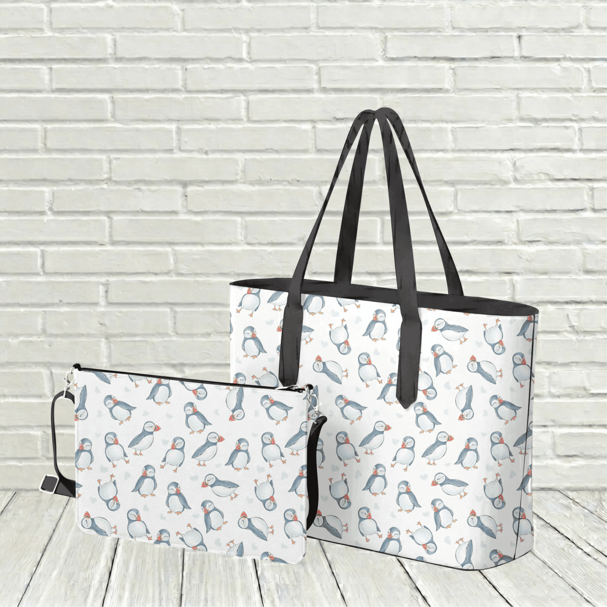 "Watercolour Puffins" Tote - Newfineseplease.ca