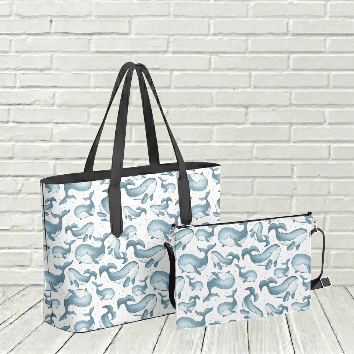 Watercolour Whales Crossbody - Newfineseplease.ca