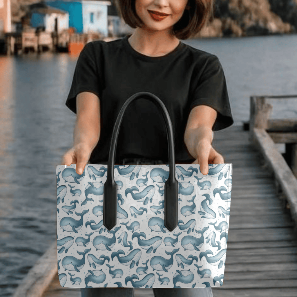 "Watercolour Whales" Tote - Newfineseplease.ca