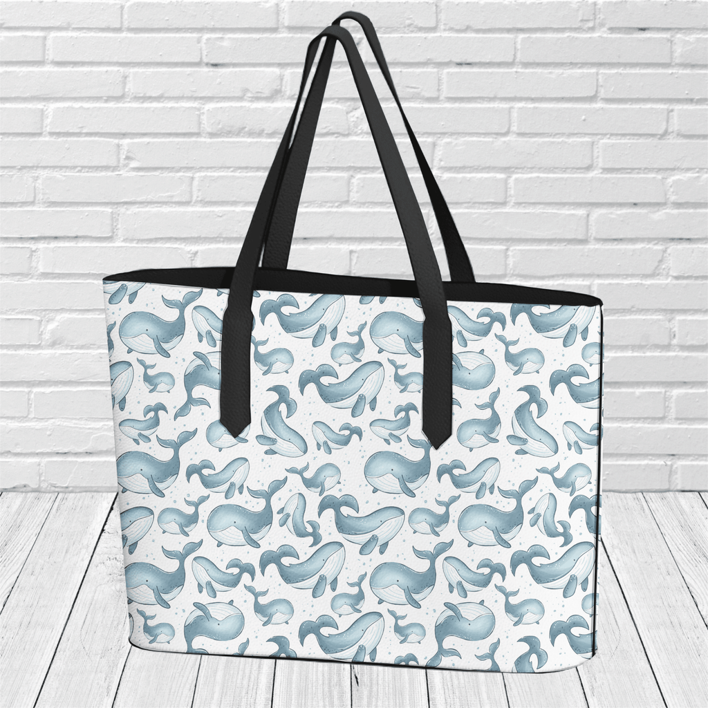"Watercolour Whales" Tote - Newfineseplease.ca