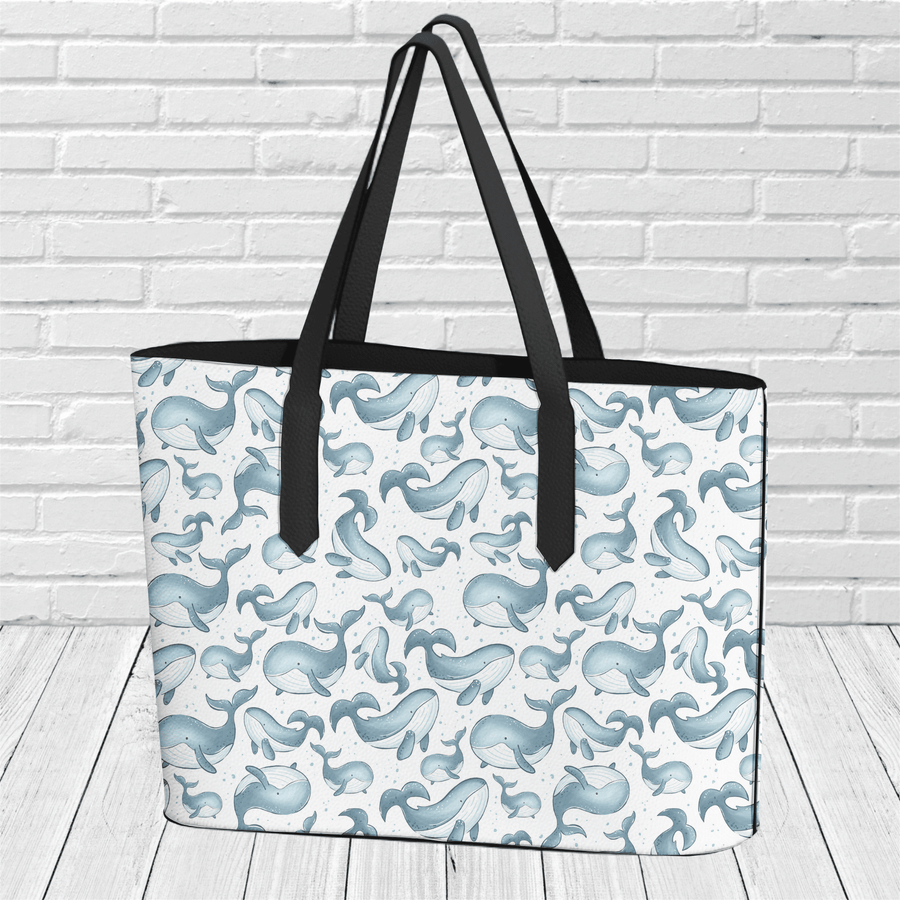 "Watercolour Whales" Tote - Newfineseplease.ca