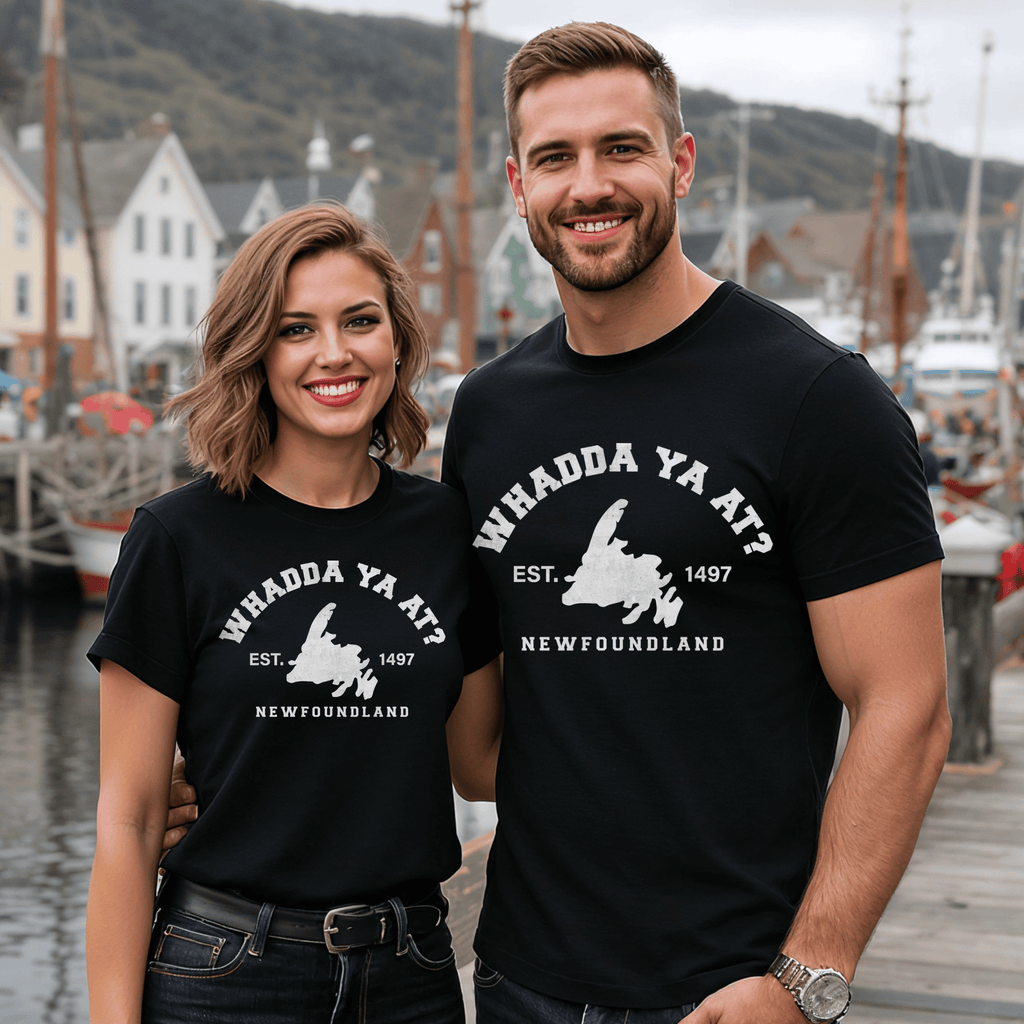 "Whadda Ya At?" Map T-Shirt - Newfinese Please