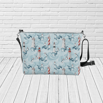 Whale & Puffin Crossbody – Coastal Newfoundland Travel & Gift Crossbody - Newfinese Please