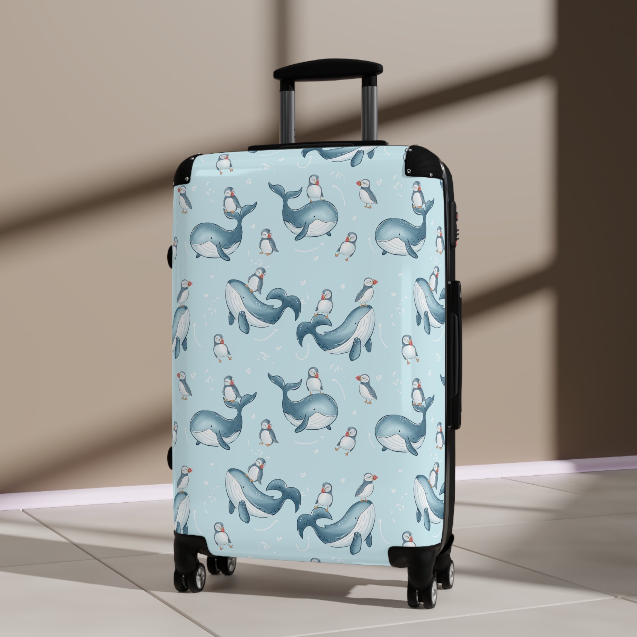 Whale & Puffin Parade 3 Piece Luggage Set - Newfinese Please