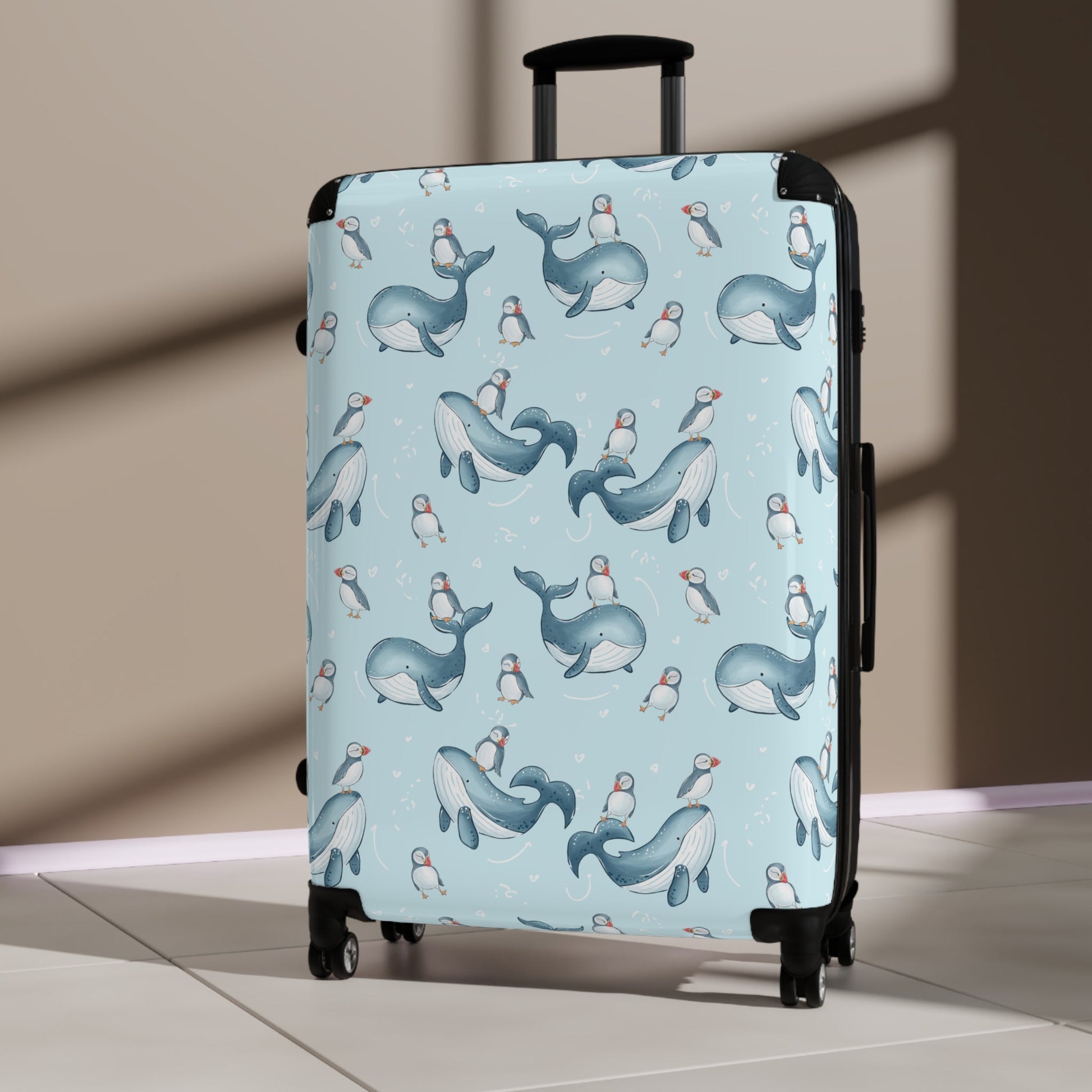 Whale & Puffin Parade 3 Piece Luggage Set - Newfinese Please