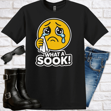 "WHAT A SOOK! Crying Emoji" T-Shirt - Newfinese Please
