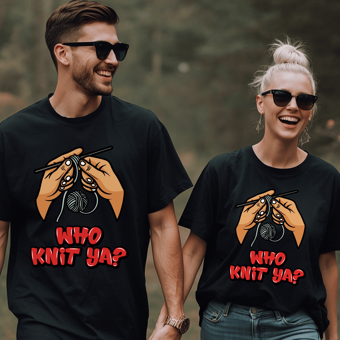 Who Knit Ya? Knitting T-Shirt - Newfinese Please