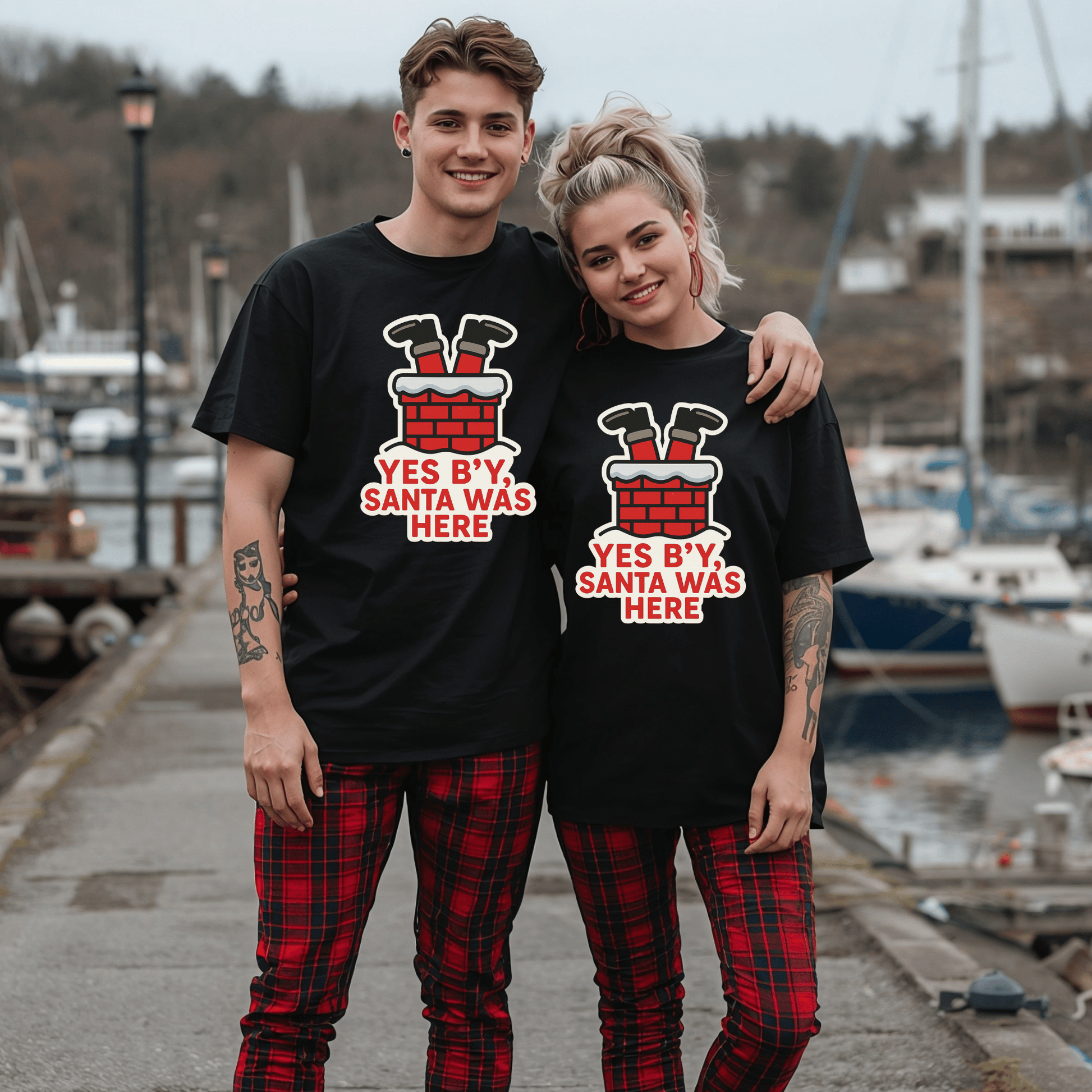 "Yes B'y, Santa was Here" T-Shirt - Newfinese Please