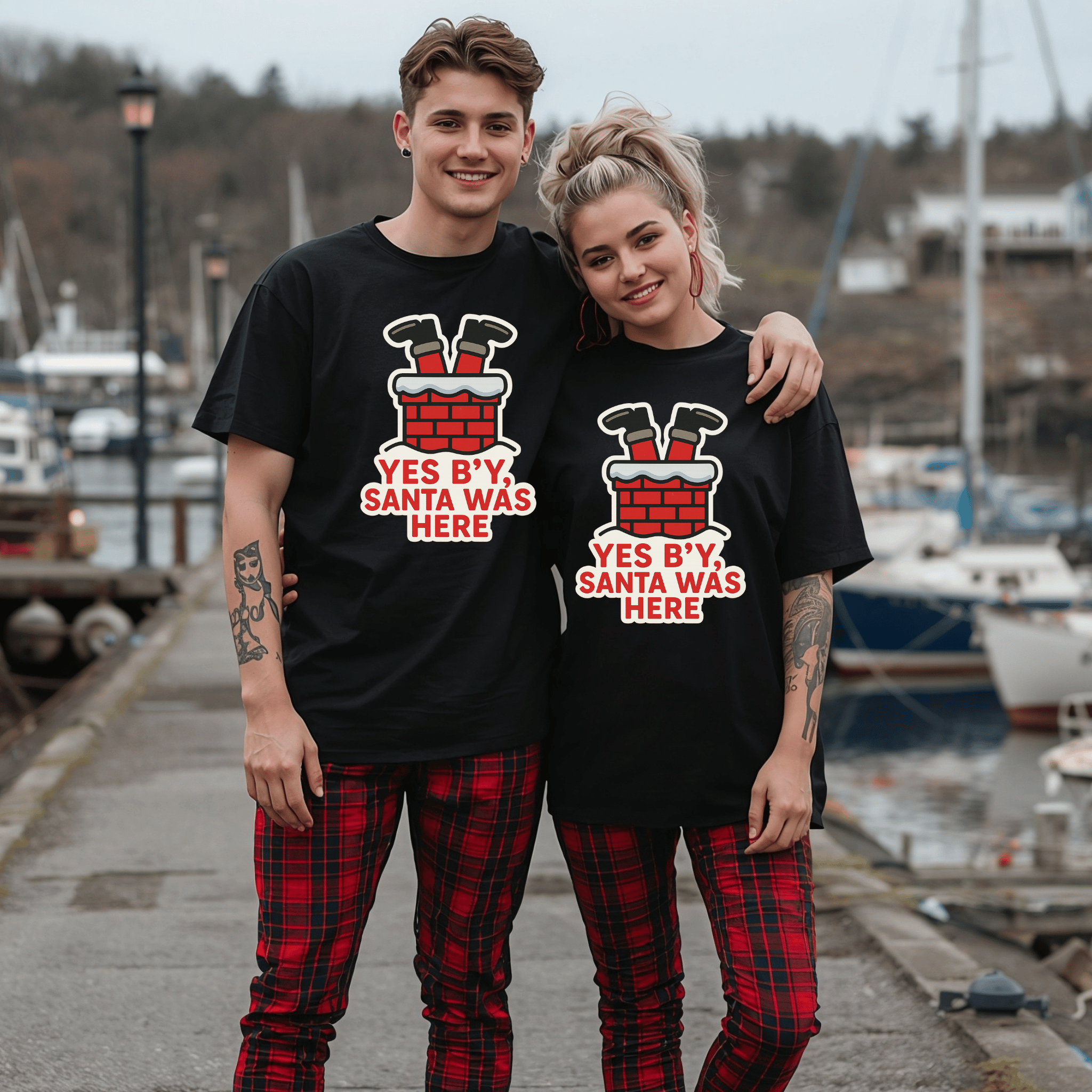 "Yes B'y, Santa was Here" T-Shirt - Newfinese Please